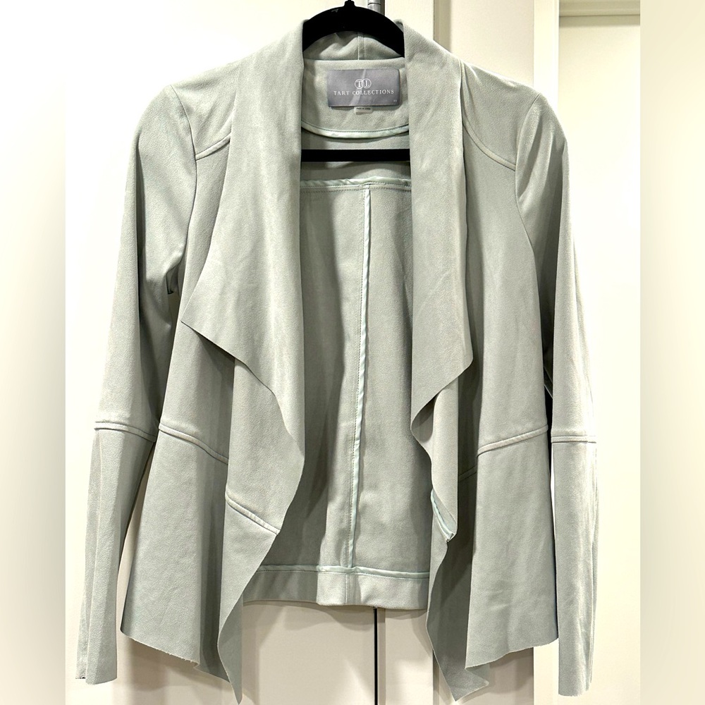 Light Blue Faux Suede Tart Collections Jacket